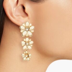 BaubleBar "Marguerite" Drop Gold Dangle Earrings - NEW!